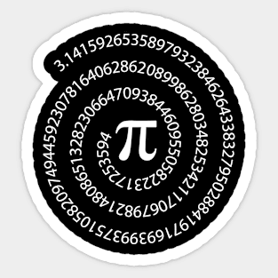 Mathematical Pi Numbers Sticker